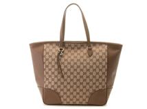 GUCCI　グッチ　GGトートバッグ　ブラウン　キャンバス　レザー　449242　2148103896101【208】