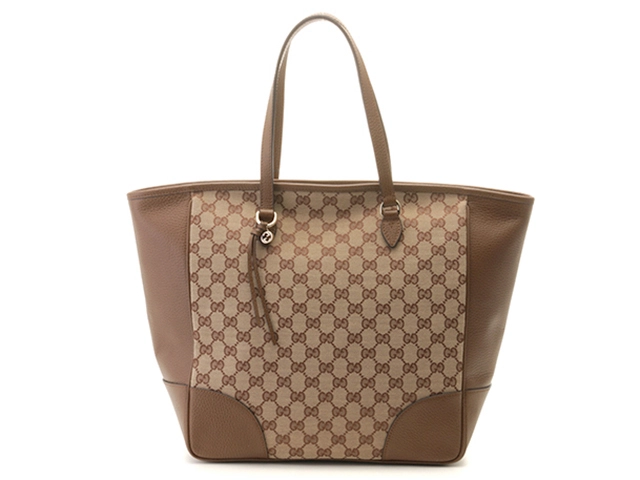 GUCCI グッチ GGトートバッグ ブラウン キャンバス レザー 449242