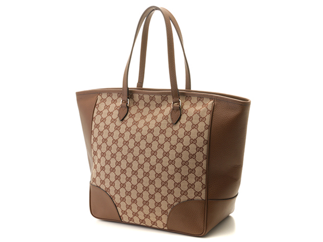 GUCCI グッチ GGトートバッグ ブラウン キャンバス レザー 449242
