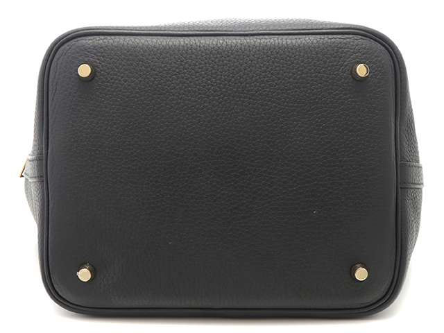 Y刻印 HERMES エルメス ピコタンロックMM ブラック/GP トリヨン