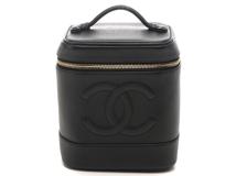 CHANEL　シャネル　縦型バニティ　ブラック　GP　キャビア　A01998【431】2148103896446