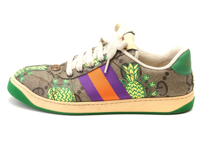 GUCCI　グッチ　スクリーナースニーカー　メンズ　6ハーフ　マルチカラー　PVC/レザー　2148103896576　【432】