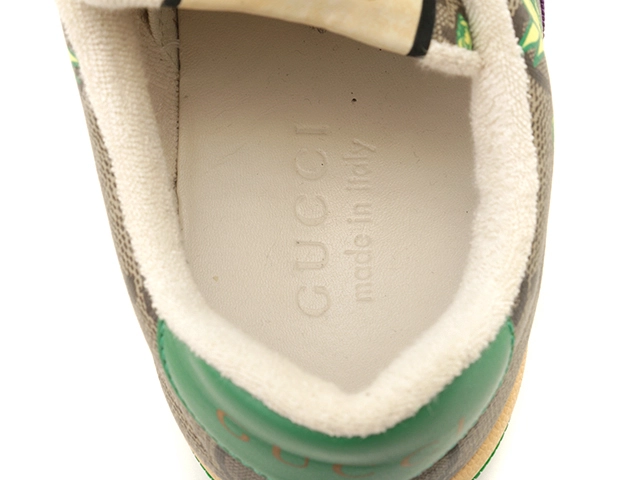 GUCCI　グッチ　スクリーナースニーカー　メンズ　6ハーフ　マルチカラー　PVC/レザー　2148103896576　【432】