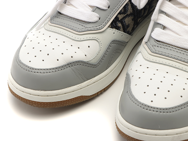 DIOR ディオール ハイトップスニーカー レディース37 ホワイト/グレー