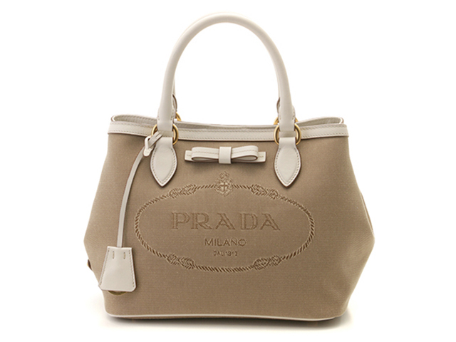 PRADA ショルダーバッグ ベージュ キャンバス STORES.jp（ストアーズドットジェーピー）の「PRADA プラダ 2way