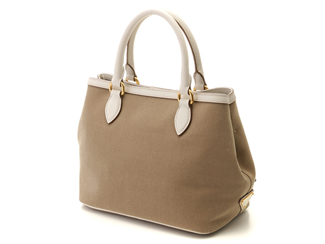 プラダ ロゴ ジャカード キャンバス 2way バッグ PRADA プラダ ロゴジャカード 2WAYバッグ ベージュ ホワイト