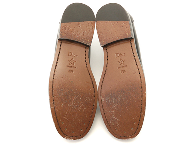 DIOR ディオール Dアカデミーローファー レディース36ハーフ ブラック  