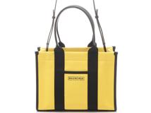 BALENCIAGA　バレンシアガ　ハードウェア　スモールトートバッグ　メンズ　イエロー　ブラック　キャンバス　2148103897573【208】