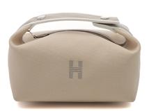 HERMES エルメス ハンドバッグ ブリッド・ア・ブラックPM ナチュラル/シルバー金具 トワル・シェヴロン【472】YY