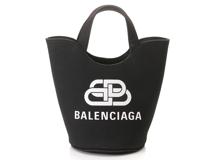 BALENCIAGA　バレンシアガ　ウェーブXS　2WAYバッグ　ブラック/ホワイト　キャンバス　619979【433】2148103897603