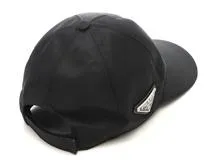 PRADA Re-Nylon Baseball Cap, Size Small, Black, Recycled Polyamide  