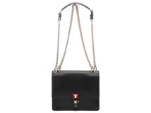 FENDI　フェンディ　キャナイ　スモール　チェーンショルダーバッグ　ブラック/SV　レザー　8M0381　【436】　2148103897917
