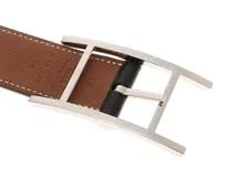 HERMES アピ ベルトカンタン85 正規品 エルメス 中古・古着通販】HERMES (エルメス) アピ レザーベルト ブラック