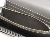 CELINE　セリーヌ　ロングフラップウォレット　二つ折り長財布　グレー　レザー　2148103898327【208】