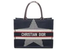 DIOR ディオール ALPS STARブックトートミディアム ネイビー