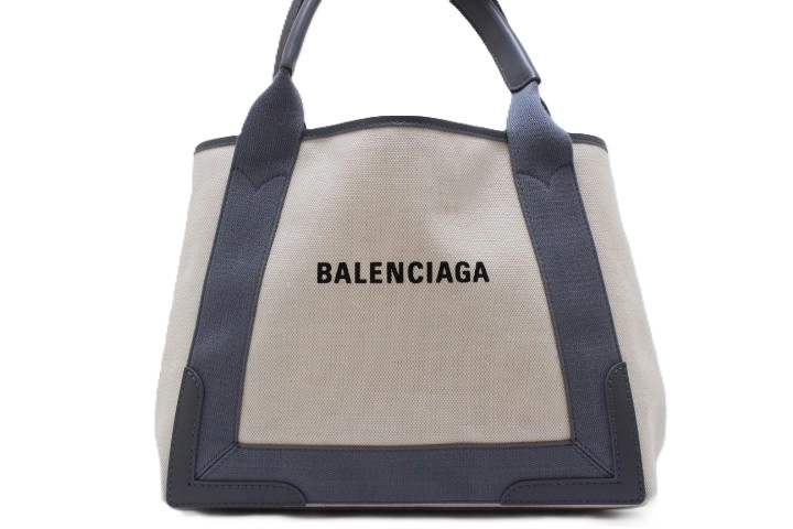 BALENCIAGA バレンシアガ ネイビーカバス スモール トートバッグ