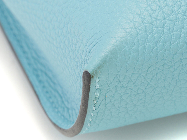 HERMES エルメス ヴィドポッシュ ブルーゼフィール トゴ シルバー金具