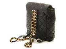 CHANEL シャネル リュックサック ブラック ゴールド金具