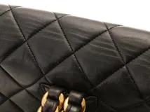 CHANEL　シャネル　リュックサック　ブラック　ゴールド金具　ラムスキン　ストラップ短め【471】L