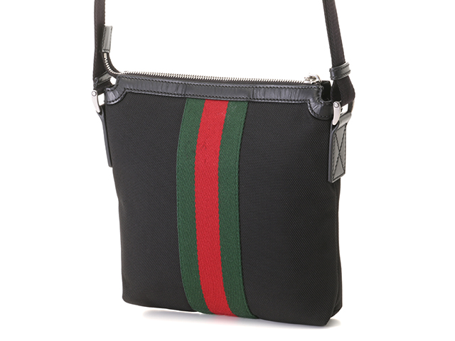 GUCCI グッチ シェリーライン メッセンジャーバッグ ブラック