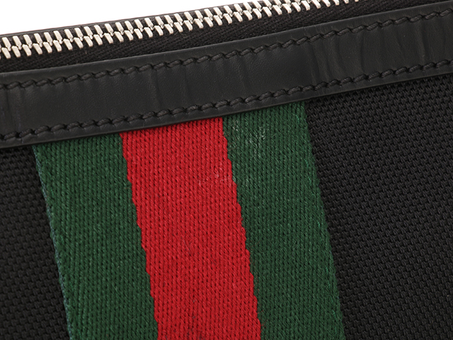 GUCCI グッチ シェリーライン メッセンジャーバッグ ブラック/レッド  