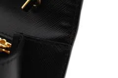 Salvatore Ferragamo フェラガモ ヴァラリボン チェーンショルダーバッグ AU-21/F987  ブラック/ゴールド レザー 【431】