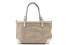 848 GUCCI 花柄 ボタニカル ホワイト レザー トートバッグ 848 GUCCI 花柄 ボタニカル ホワイト レザー トートバッグ