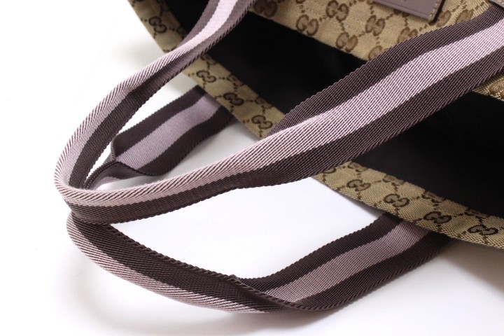 GUCCI トートバッグ ブラウン/ベージュ Gucci トートバッグ ベージュ ブラウン