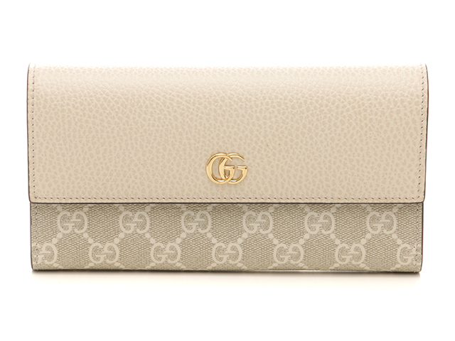 GUCCI グッチ 長財布 ダブルGスプルーム ロングフラップウォレット