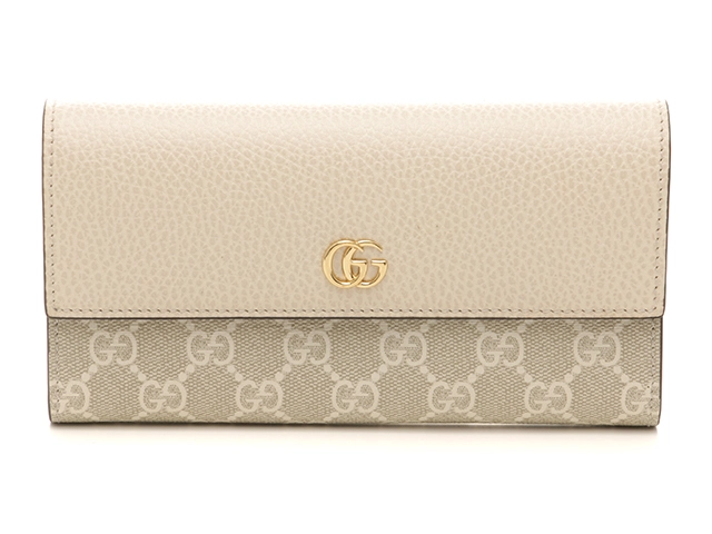 GUCCI グッチ 長財布 ダブルGスプルーム ロングフラップ