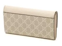 GUCCI グッチ 長財布 ダブルGスプルーム ロングフラップウォレット