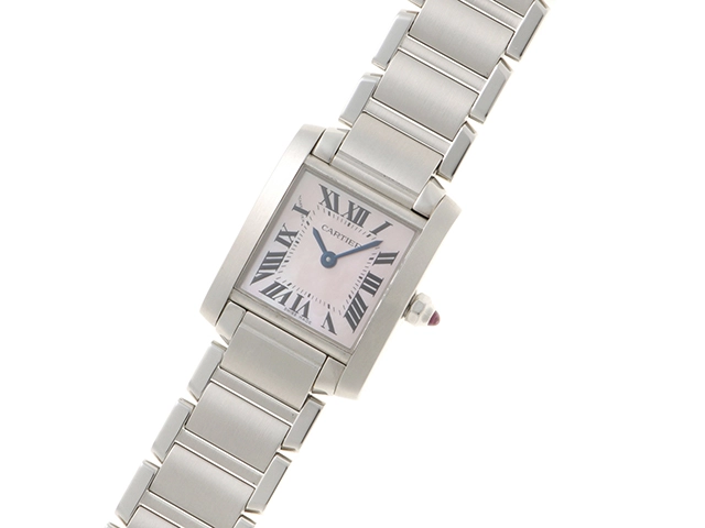 Cartier　カルティエ　フランセーズSM　W51028Q3　腕時計　ピンクシェル文字盤　クオーツ　ステンレススチール　レディース　2148103900716　【205】