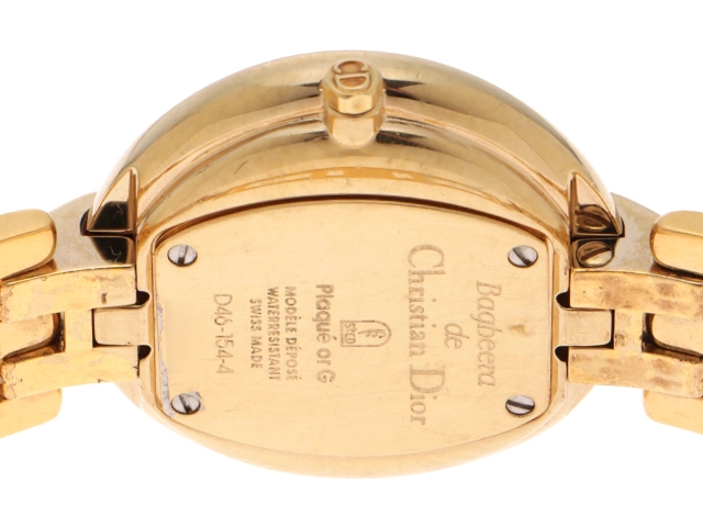 Christian Dior ディオール バギラ D46-154-4 GP ブラック文字盤 クォーツ 【460】2148103901331