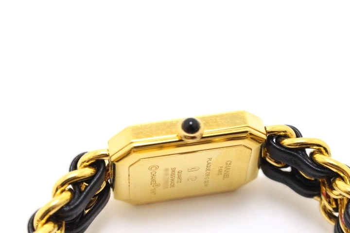 CHANEL シャネル プルミエールS H0001 GP/レザー ブラック文字盤 クォーツ【460】2148103901584