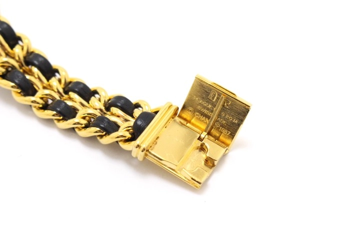 CHANEL シャネル プルミエールS H0001 GP/レザー ブラック文字盤 クォーツ【460】2148103901584