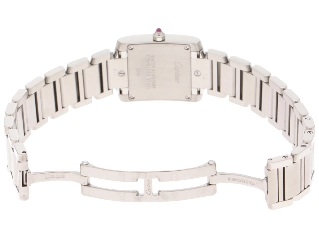 Cartier カルティエ タンクフランセーズSM W51030Q3 2006年クリスマス限定モデル ステンレススチール ラズベリー文字盤 クォーツ レデイーズ 腕時計 C