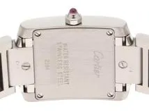Cartier　カルティエ　タンクフランセーズSM　W51030Q3　2006年クリスマス限定モデル　ステンレススチール　ラズベリー文字盤　クォーツ　レデイーズ　腕時計　C