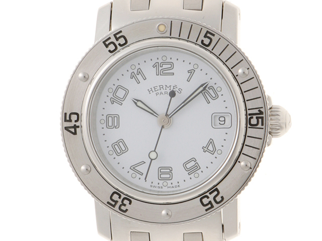 Hermès エルメス クリッパーダイバー CL5.210 クォーツ ホワイト