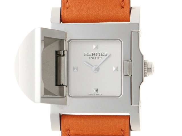 HERMES 腕時計　メドール エルメス HERMES メドール レディース クォーツ 時計 シルバー文字盤