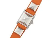 HERMES オレンジ レザー 時計　エルメス HERMES オレンジ レザー 時計 エルメス