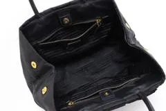 PRADA プラダ リボントートバッグ ブラック ナイロン/レザー 【431】2148103903168