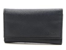 PRADA プラダ　6連キーケース　ネイビー　サフィアーノ　2PG222　【472】HG