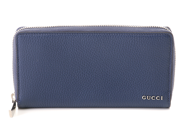 GUCCI グッチ 長財布 ロゴジップアラウンドウォレット ネイビー