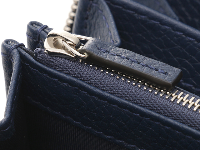 グッチ 771154 レザー ラウンドジップウォレット ネイビー 長財布 GUCCI グッチ ラウンドジップウォレット 長財布 ネイビー 771154
