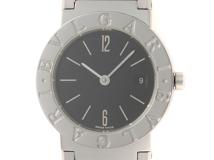 BVLGARI ブルガリ ブルガリブルガリ BB26SS ブラック文字盤 SS クォーツ【472】MN