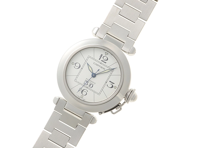 Cartier カルティエ パシャC ビッグデイト W31055M7 SS ステンレススチール ホワイト文字盤 オートマチック 【460】2148103903892