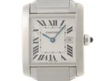 【美品/稼働品】Cartier　カルティエ/タンクフランセーズ　クォーツ Cartier カルティエ 時計 タンクフランセーズSM W51027Q4 ピンク