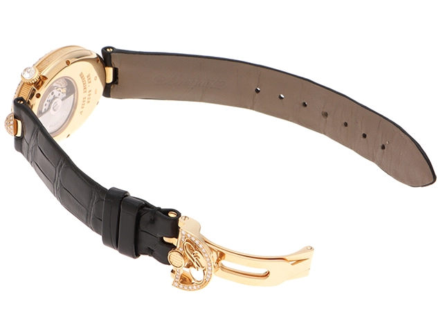 BREGUET ブレゲ 腕時計 2008正規品 クイーン･オブ･ネイプルズ 8928BA/8D/844/DD0D K18イエローゴールド/アリゲーター ダイヤモンドシェル 自動巻き【472】SJ