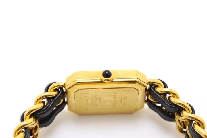 CHANEL シャネル プルミエールM H0001 GP/レザー ブラック文字盤 クォーツ【460】2148103904066