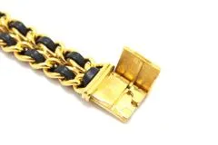 CHANEL シャネル プルミエールM H0001 GP/レザー ブラック文字盤 クォーツ【460】2148103904066